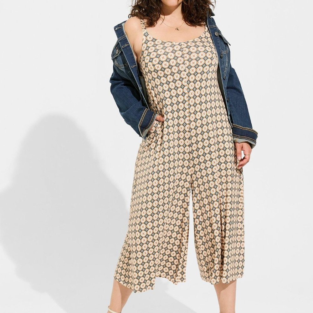 TORRID Super Soft Comfy Stretchy Culotte Jumpsuit Wide Leg w/ Pockets